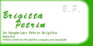 brigitta petrin business card